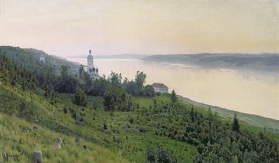 冷たい風景、1889 作： Isaak Ilyich Levitan